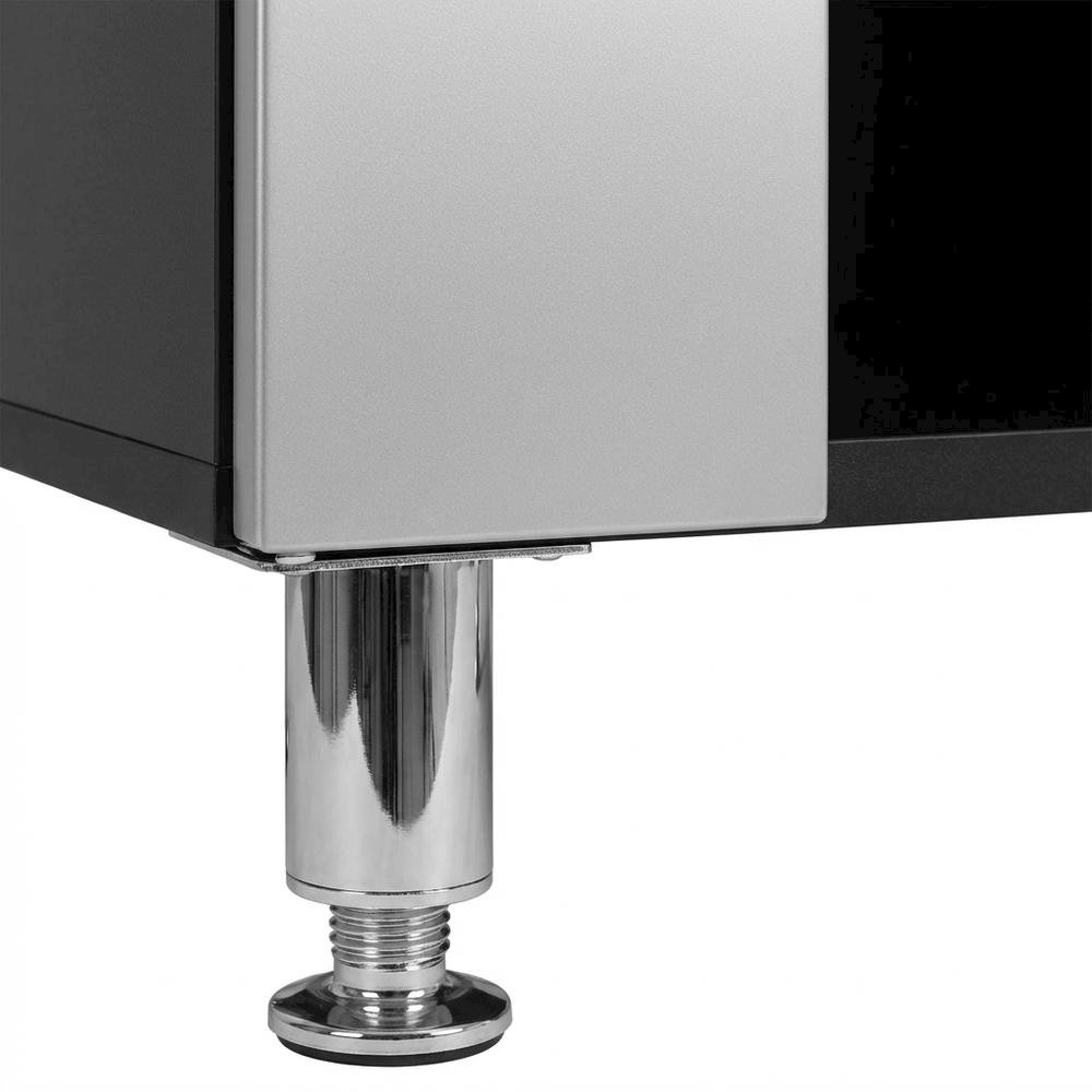 Metal Storage Cabinet With Black And Silver Finish For Garage Organization. Picture 6