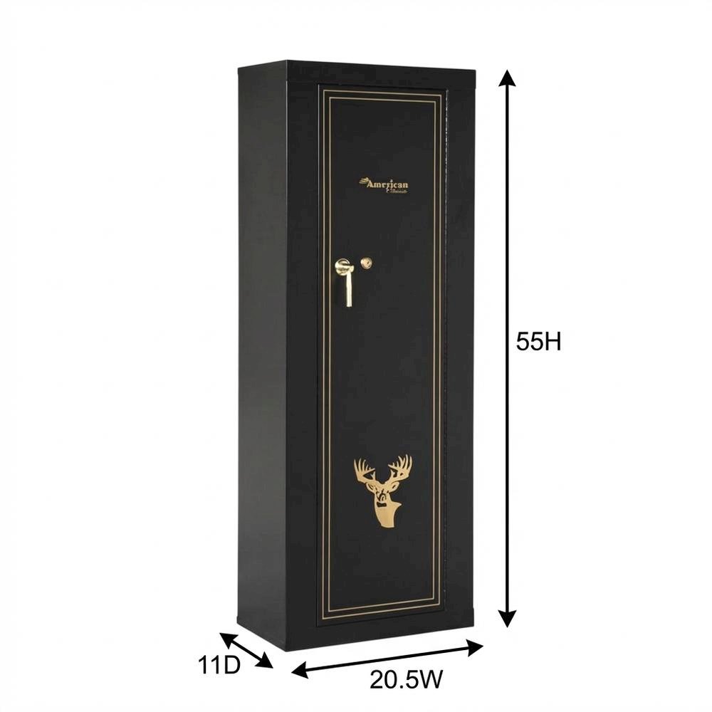Black Gun Metal Storage Cabinet With Steel And Wood Construction. Picture 7