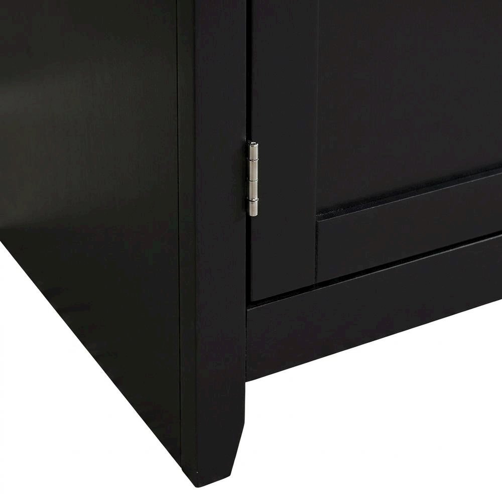 MDF Kitchen Buffet Hutch Cabinet with Framed Glass Doors and Drawer with Storage. Picture 7