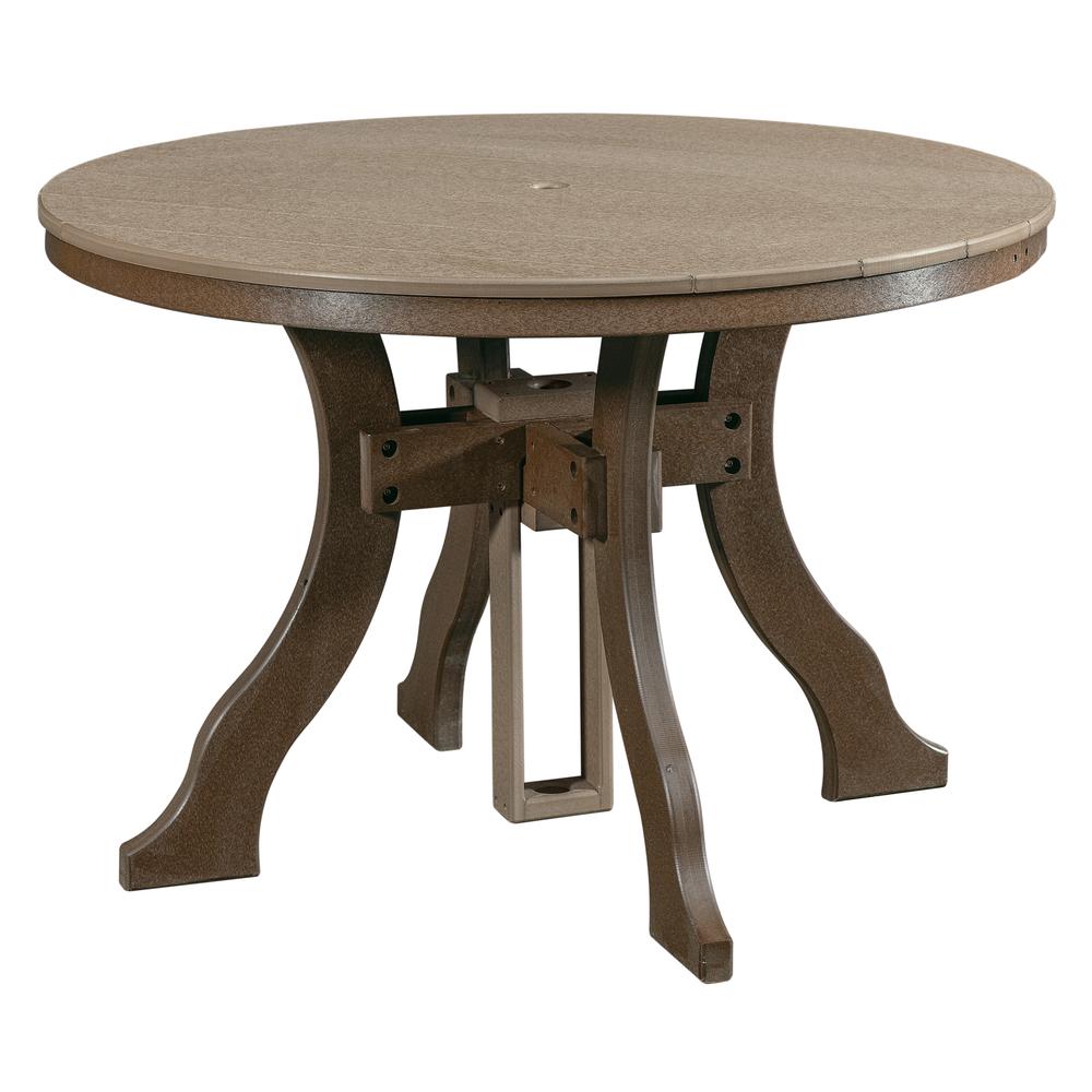 Five Piece Round Dining Height Dining Set in Weatherwood. Picture 2