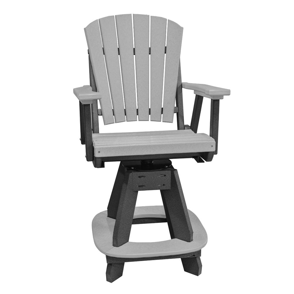 OS Home and Office Model CR130LGB-K Five Piece Round Counter Height Dining Set in Light Gray on a Black Base. Picture 5