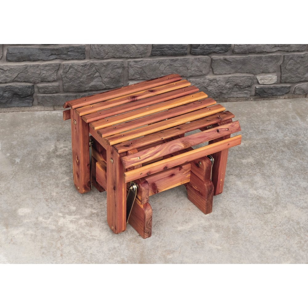 Cedar Adirondack Glider W Gliding Ottoman. Picture 3