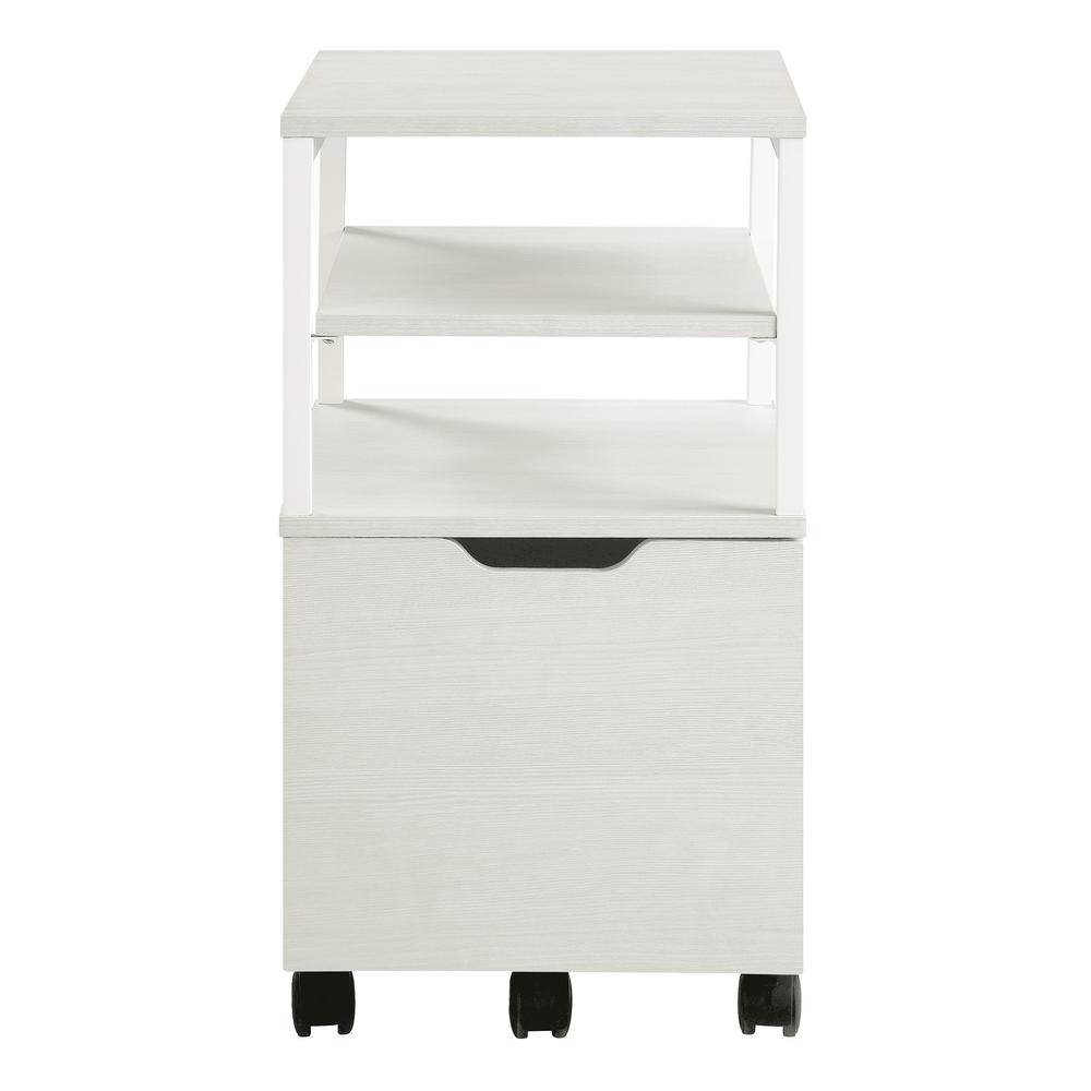 Contempo Mobile Cart in White Oak, CNT15-WK. Picture 4