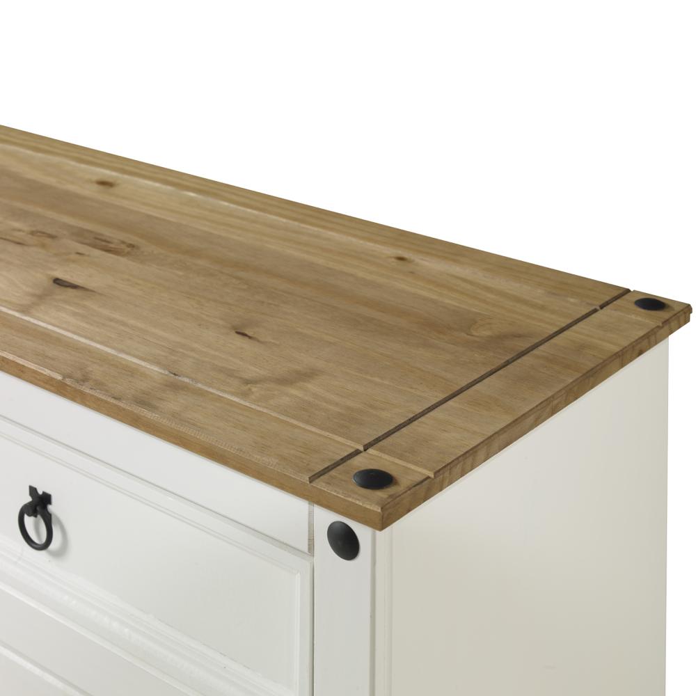 Model COW916 Cottage Series Wood Buffet Sideboard in Corona Snow. Picture 6