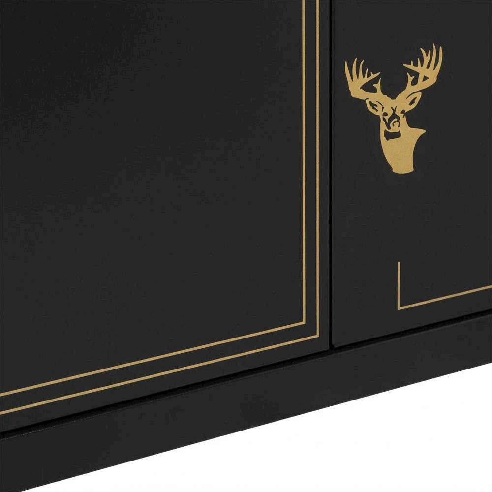 Steel Storage Cabinet In Black With Durable Construction And Spacious Interior. Picture 6