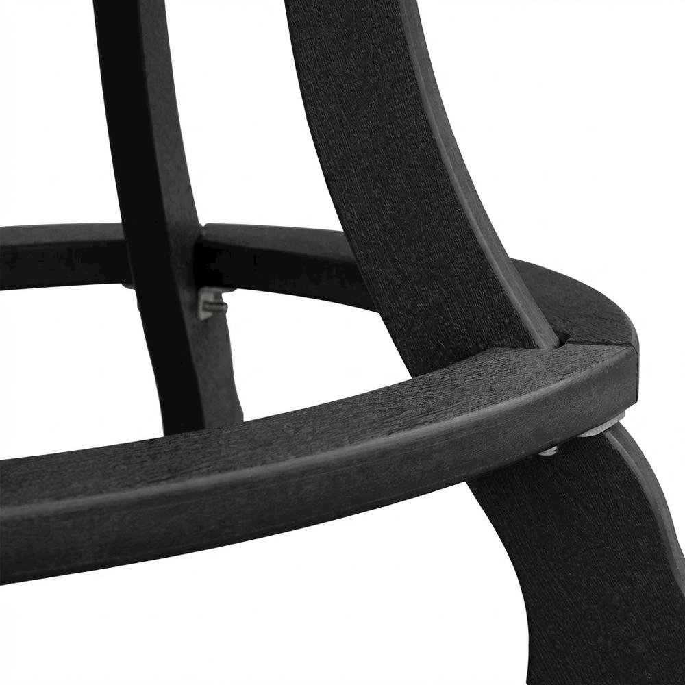 Square Counter Height Table In Light Gray And Black Base With Outdoor Durability. Picture 6
