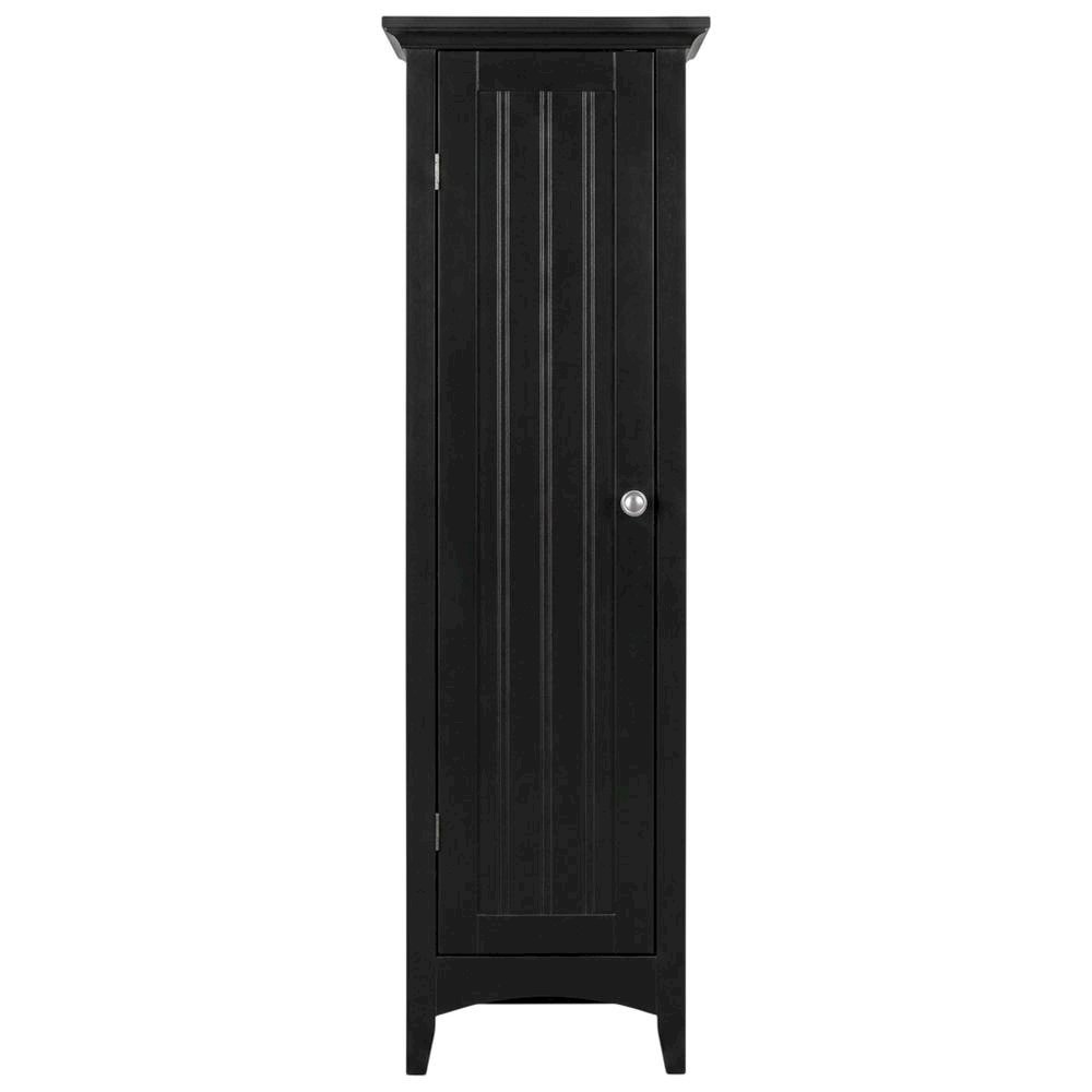 MDF Kitchen Pantry Storage Cabinet with Single Door and Adjustable Shelves. Picture 1