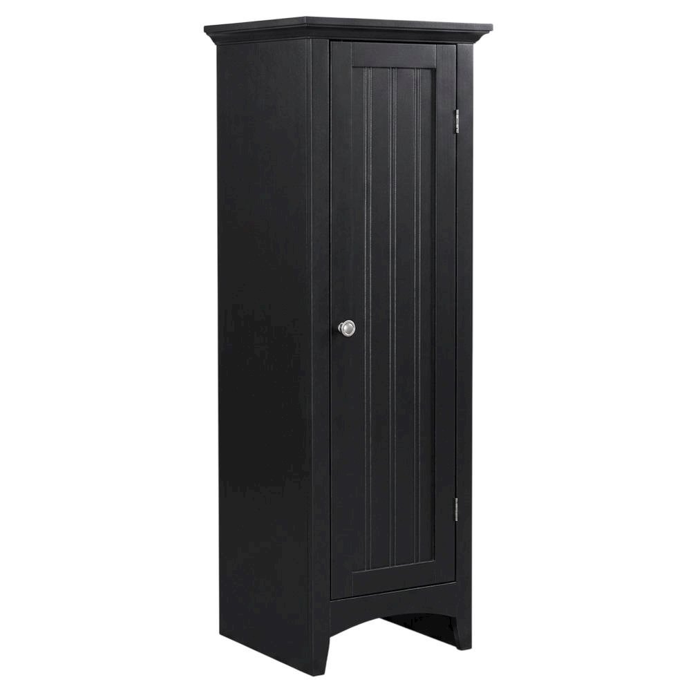 MDF Kitchen Pantry Storage Cabinet with Single Door and Adjustable Shelves. Picture 3