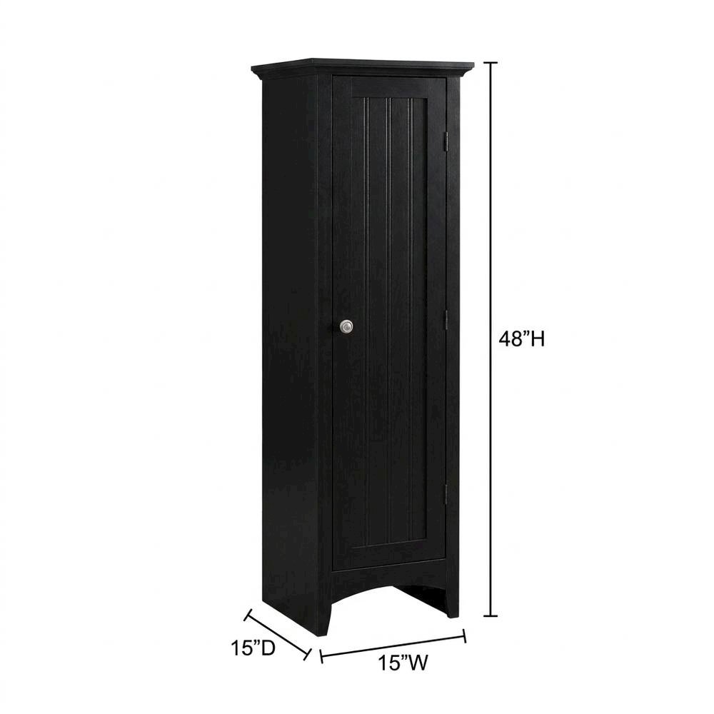 MDF Kitchen Pantry Storage Cabinet with Single Door and Adjustable Shelves. Picture 5