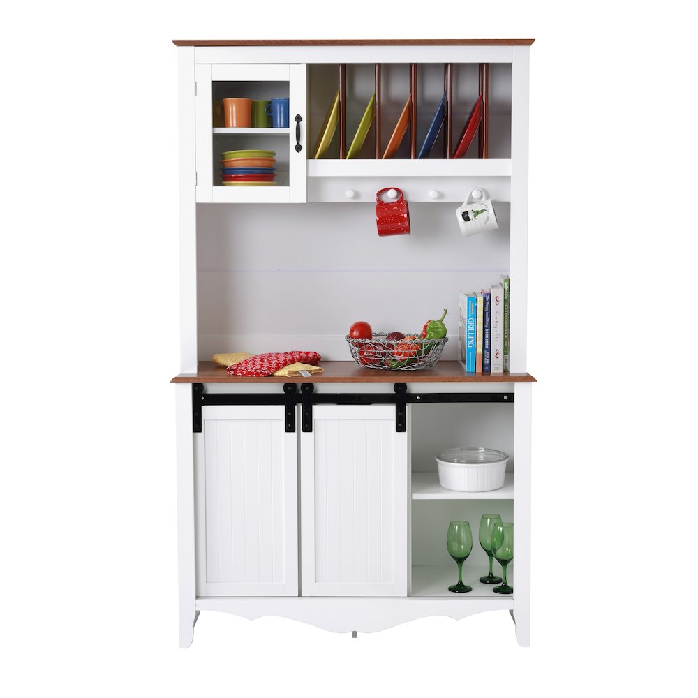 Countryside Sliding Barn Door Buffet and Hutch. Picture 2