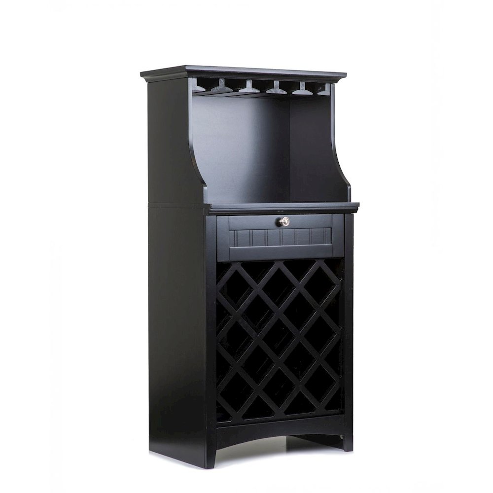 Wine Cabinet in Black. Picture 1