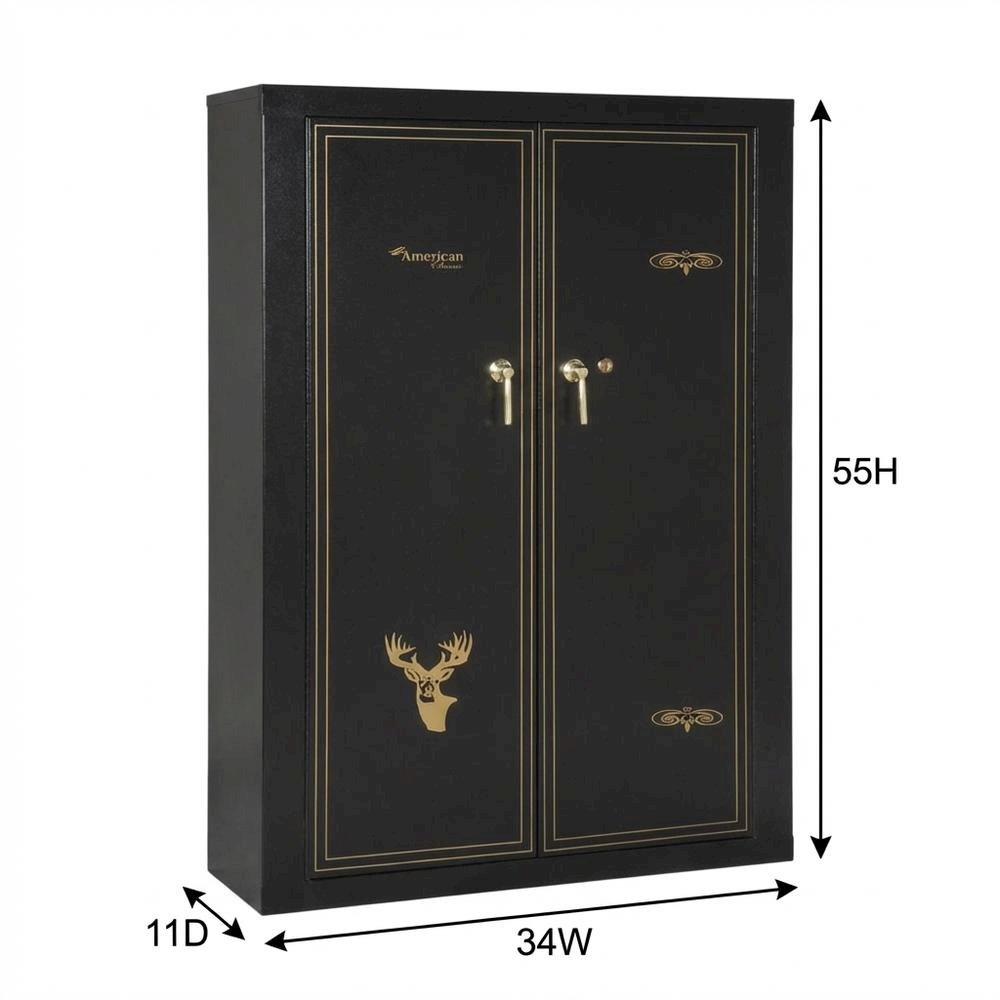 Steel Storage Cabinet In Black With Durable Construction And Spacious Interior. Picture 7