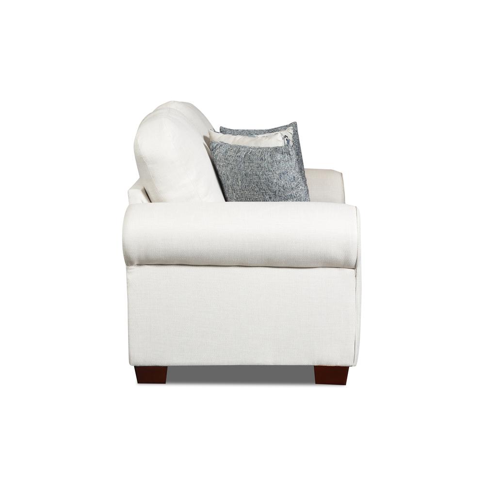 Living Room Pembroke Loveseat with Four Throw Pillows. Picture 7
