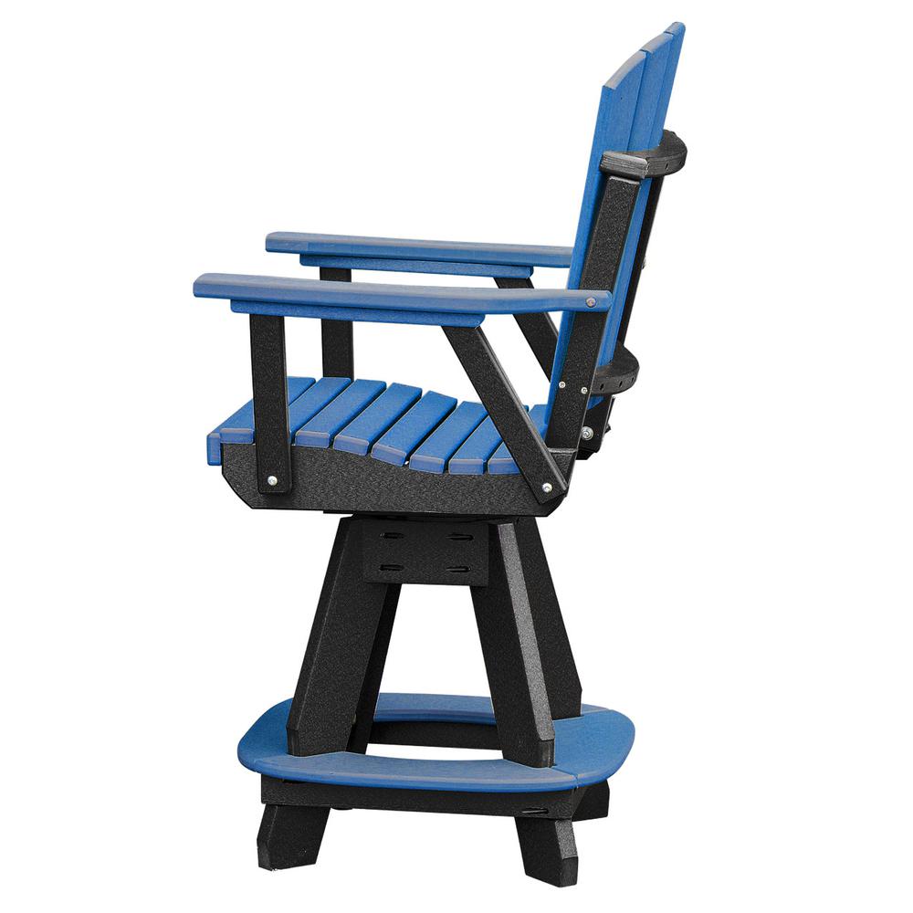 OS Home and Office Model CS130BBK-K Five Piece Square Counter Height Dining Set in Blue on a Black Base. Picture 5