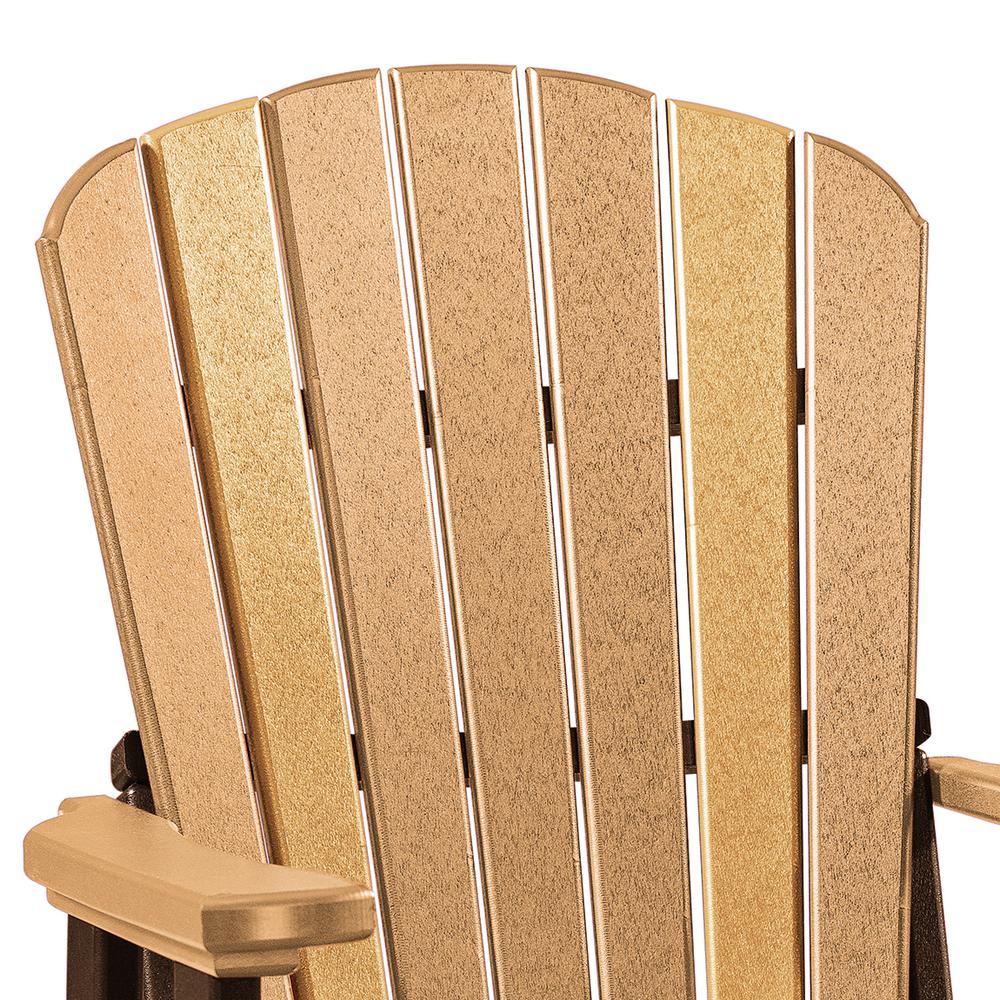 Fan Back Swivel Glider in Cedar and Tudor Brown. Picture 3