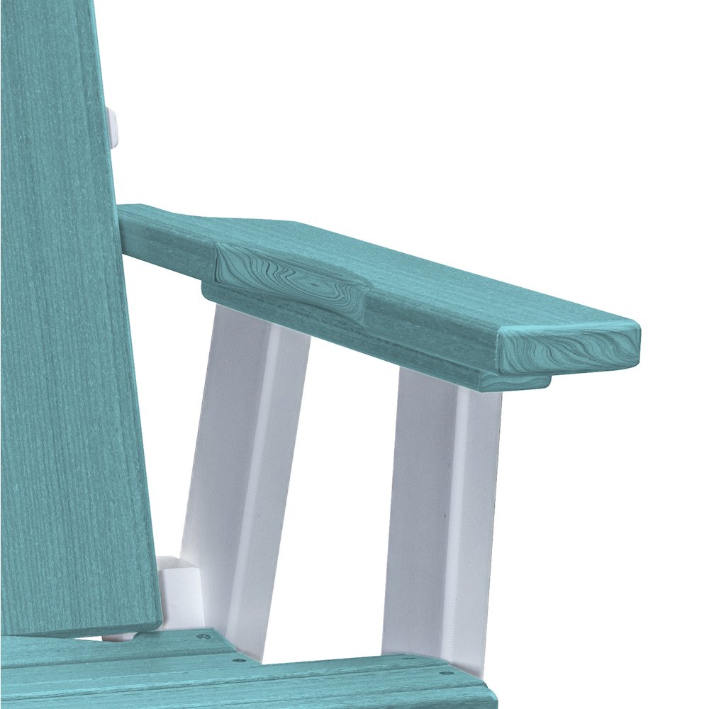 Brandon Swivel Glider in Aruba Blue on a White Base. Picture 5