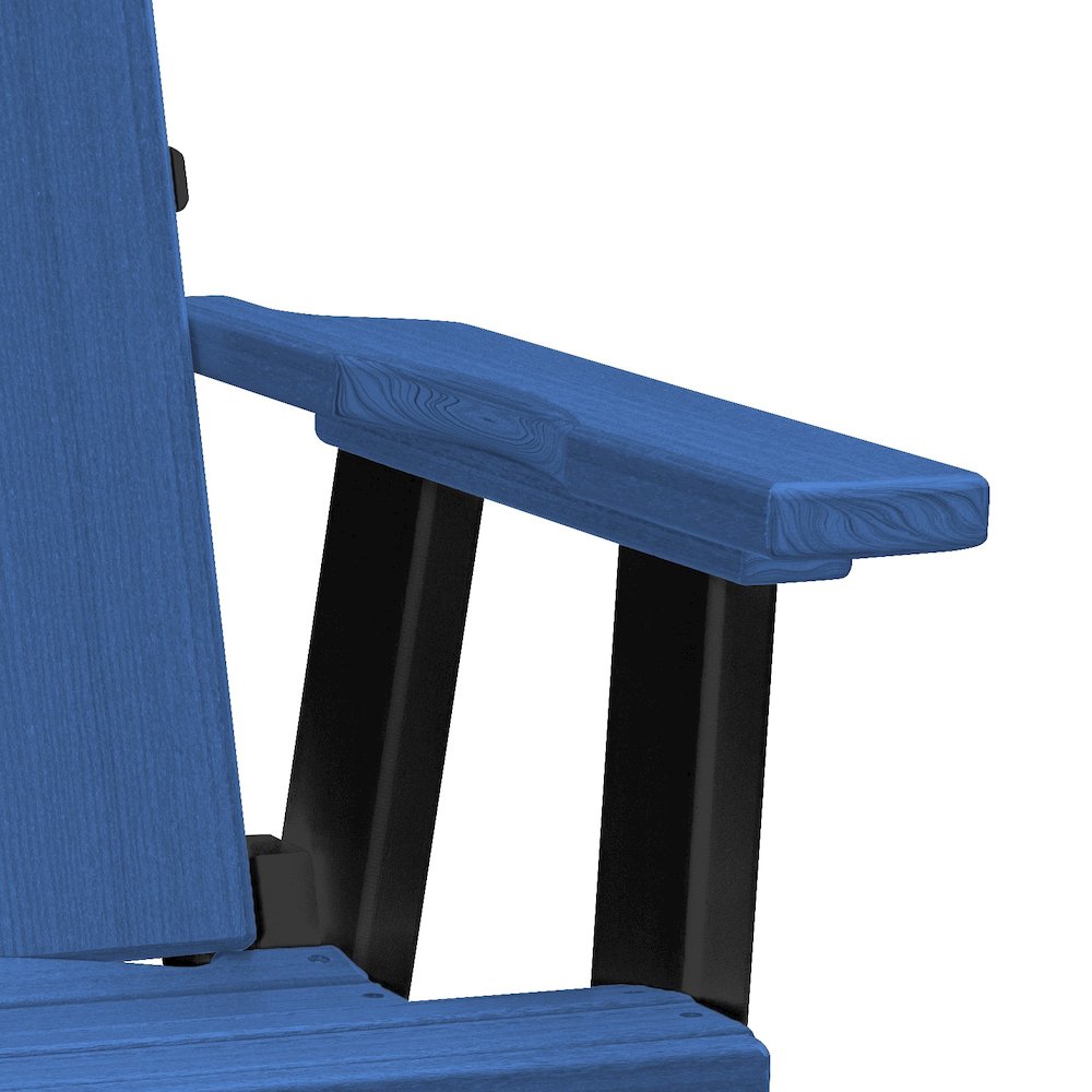 Brandon Swivel Glider in Blue on a Black Base. Picture 7