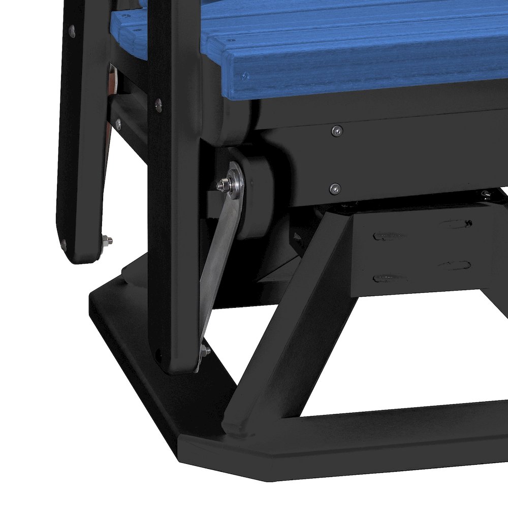 Brandon Swivel Glider in Blue on a Black Base. Picture 9