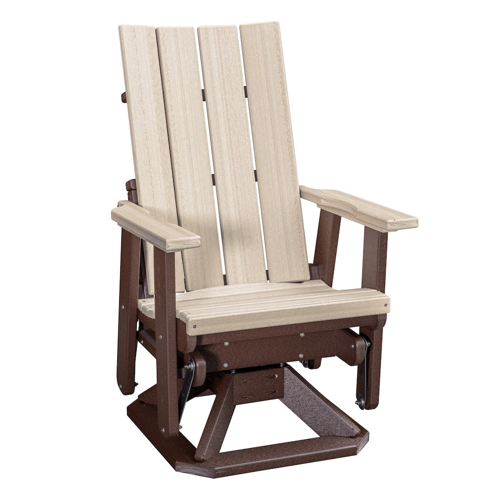 Brandon Swivel Glider in Birchwood on a Tudor Brown Base. Picture 1