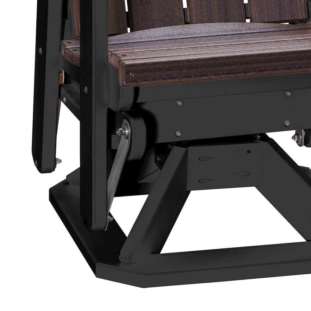 Brandon Swivel Glider in Brazilian Walnut on a Black Base. Picture 9