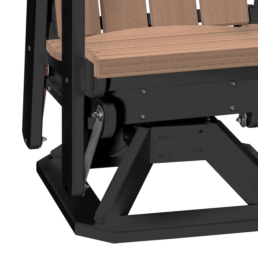 Brandon Swivel Glider in Cedar on a Black Base. Picture 9