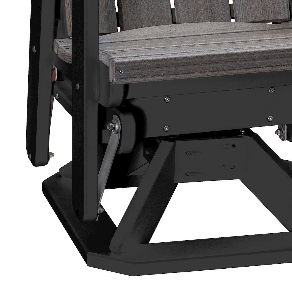 Brandon Swivel Glider in Coastal Gray on a Black Base. Picture 8
