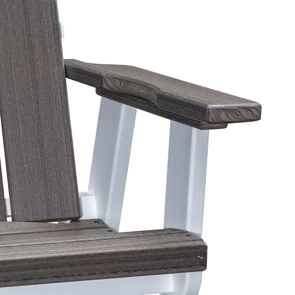 Brandon Swivel Glider in Coastal Gray on a White Base. Picture 4