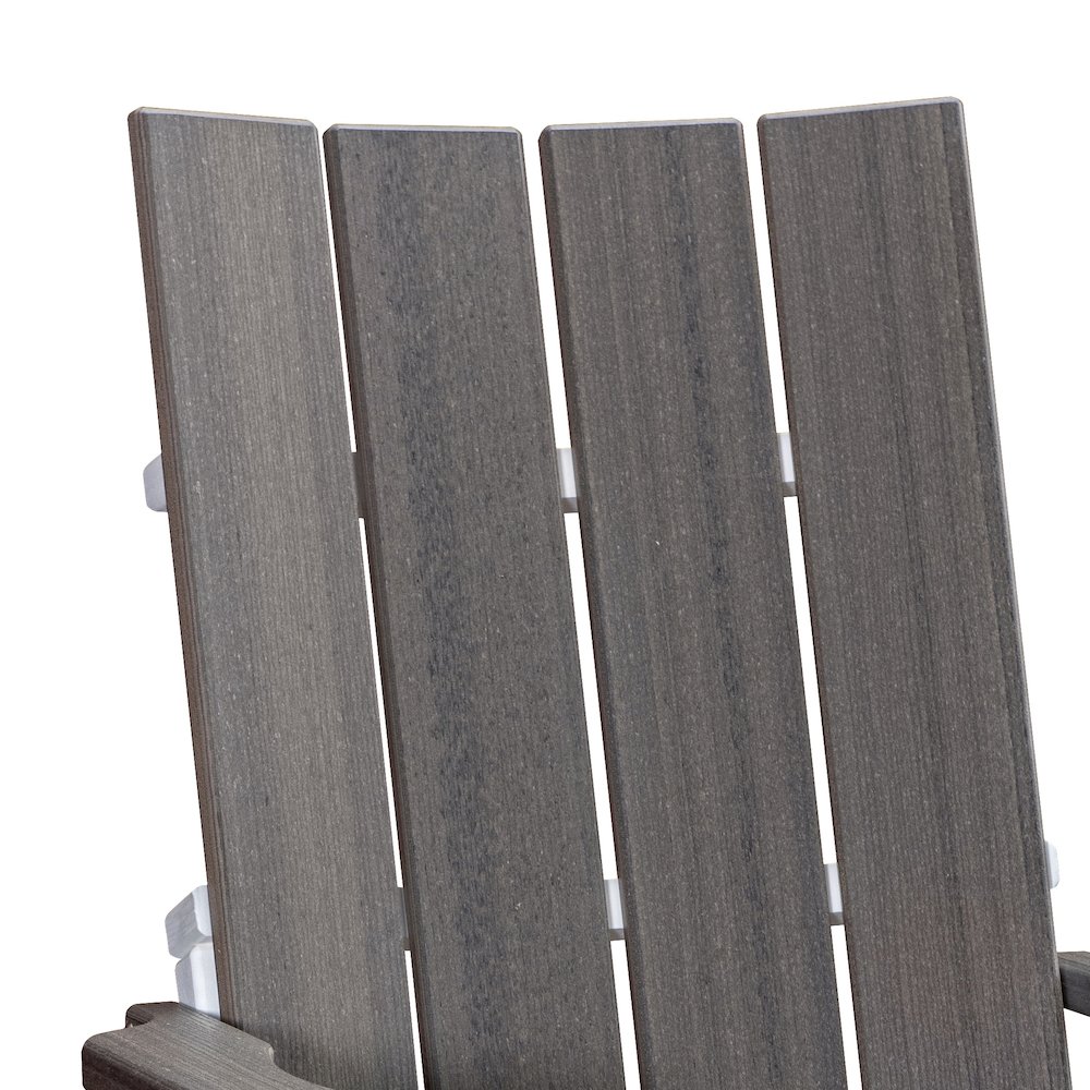 Brandon Swivel Glider in Coastal Gray on a White Base. Picture 5