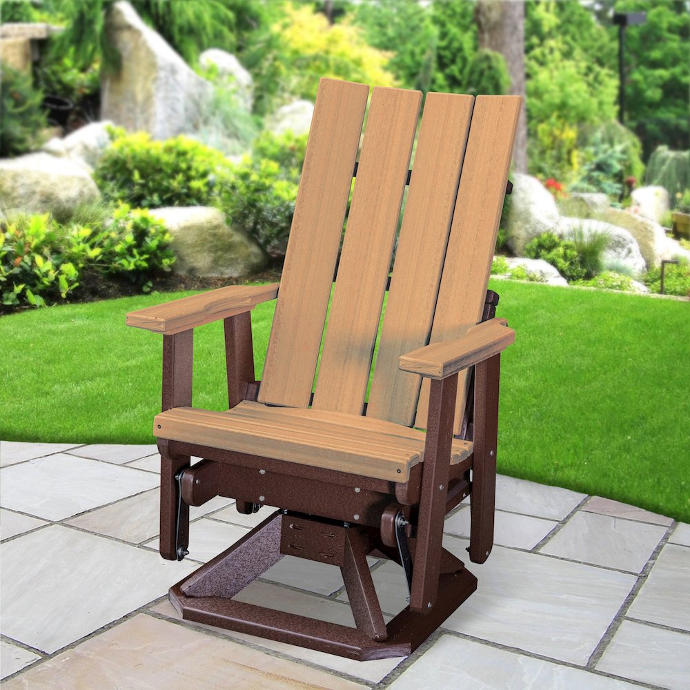 Brandon Swivel Glider in Cedar on a Tudor Brown Base. Picture 2