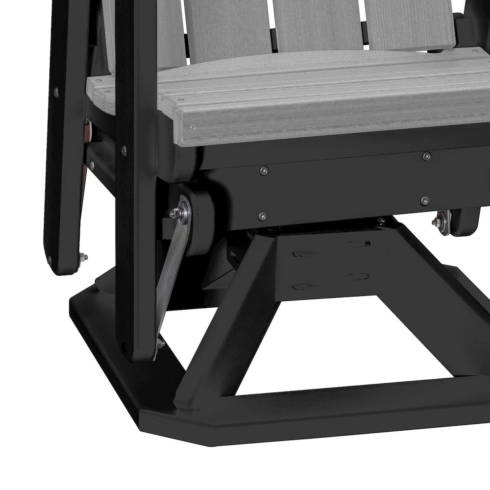 Brandon Swivel Glider in Light Grey on a Black Base. Picture 8