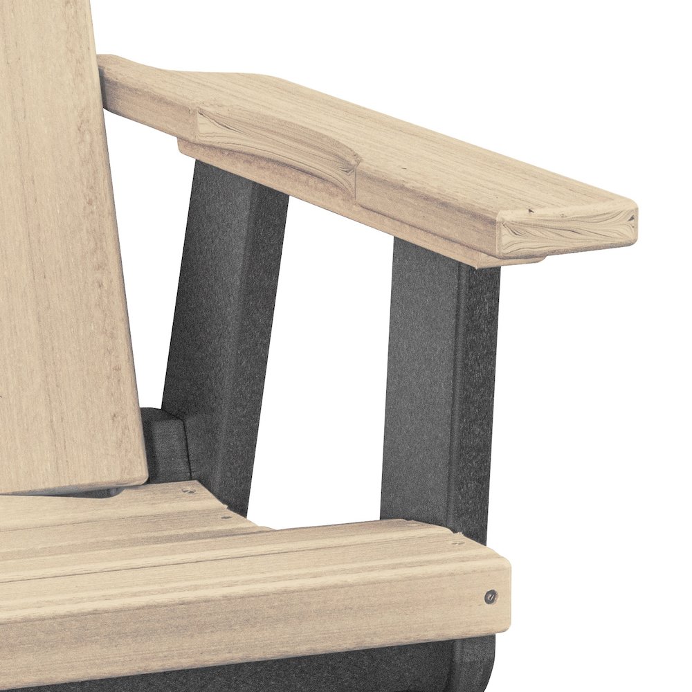 Brandon Swivel Glider in Weatherwood on a Black Base. Picture 4