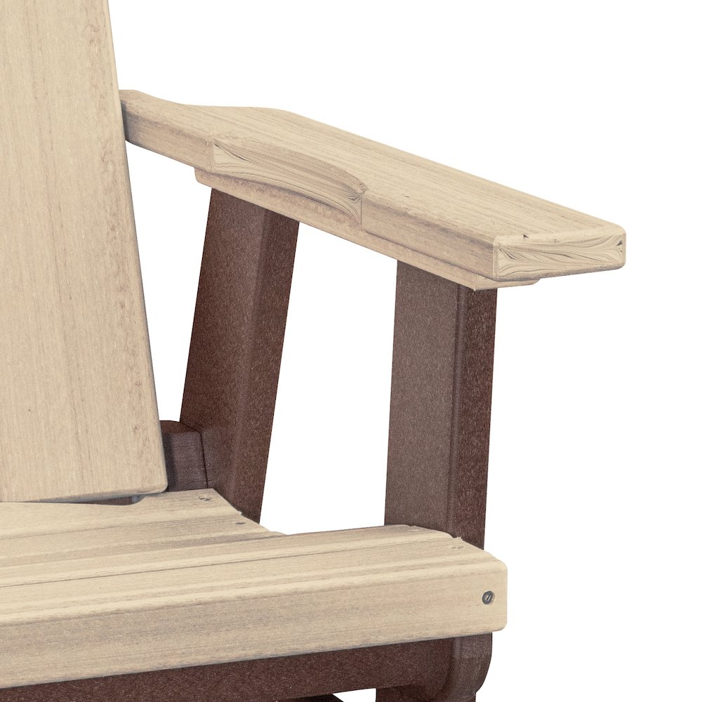 Brandon Swivel Glider in Weatherwood on a Tudor Brown Base. Picture 4