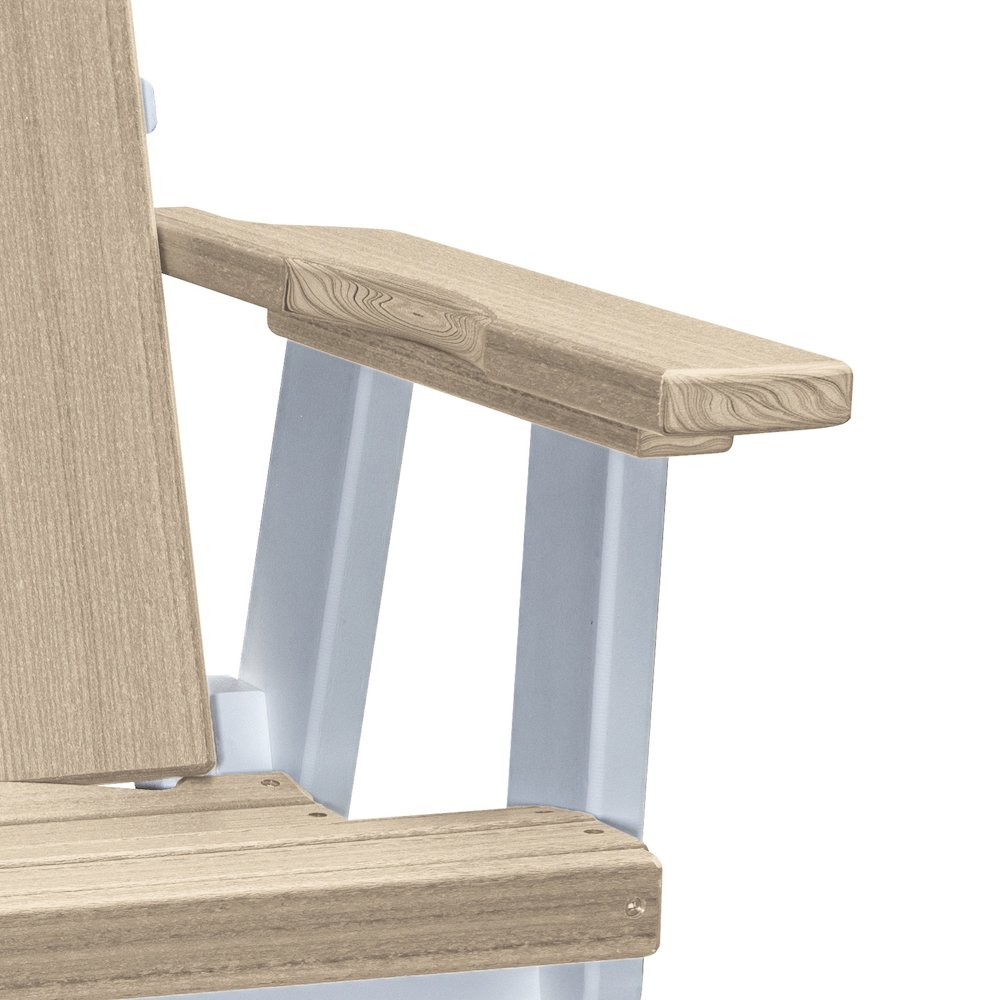 Brandon Swivel Glider in Weatherwood on a White Base. Picture 4
