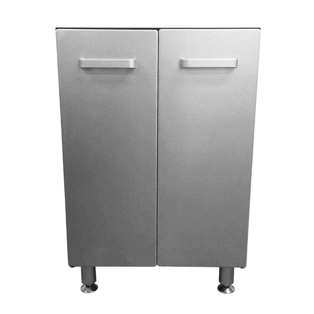 Metal Storage Cabinet With Black And Silver Finish For Garage Organization. Picture 4