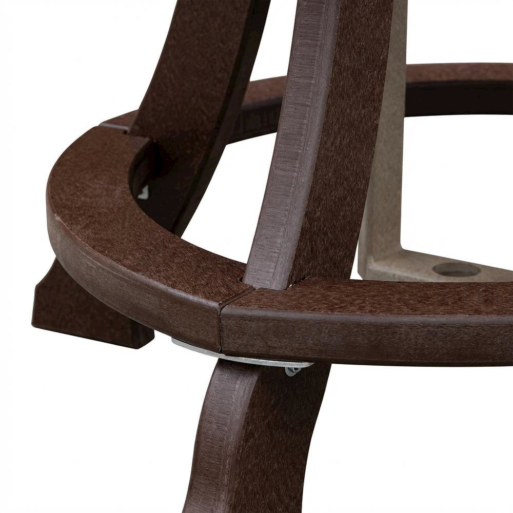 Tudor Brown Square Outdoor Dining Table, Polyethylene Finish. Picture 6