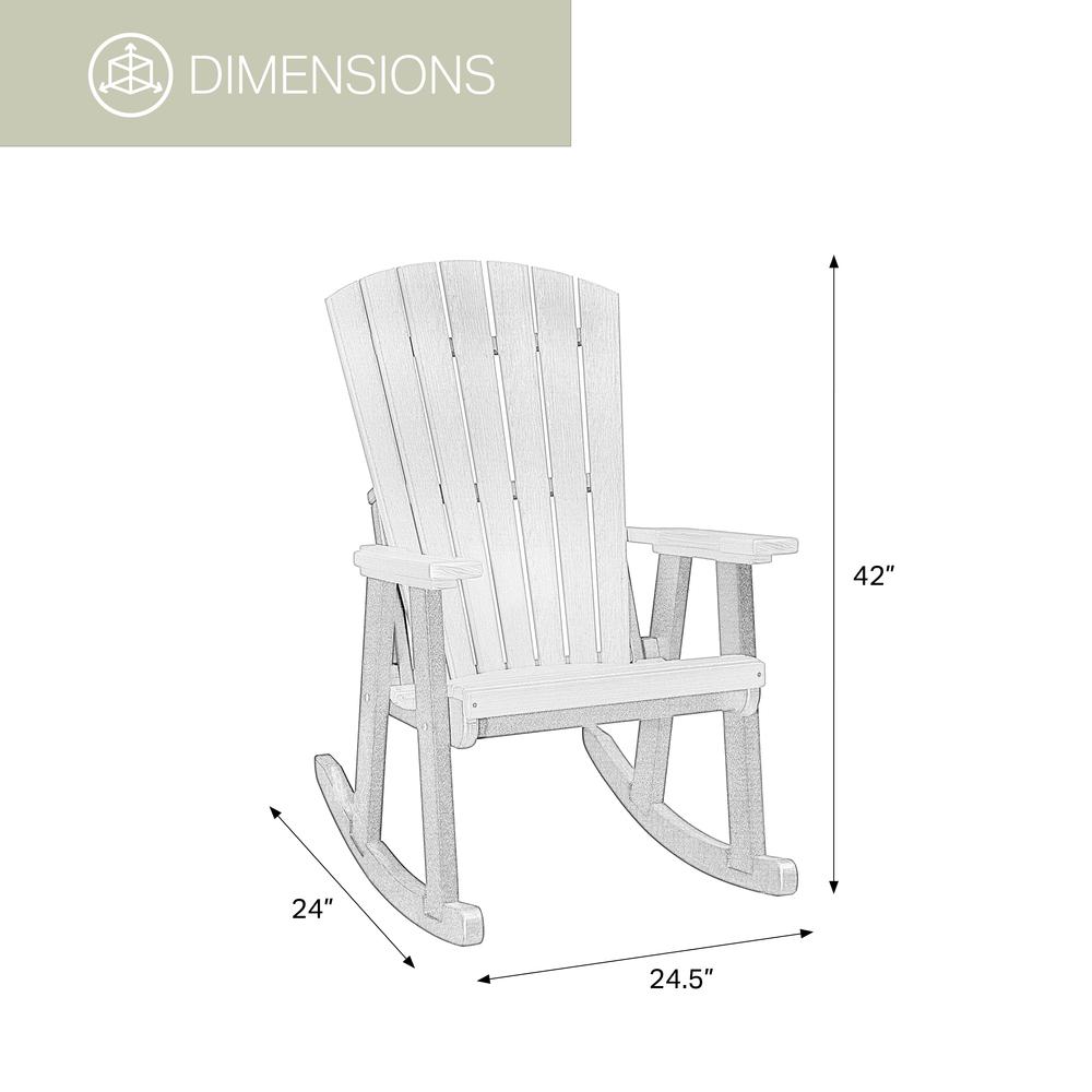 OS Home and Office Rocking Chair in Weatherwood with a Black Base. Picture 3