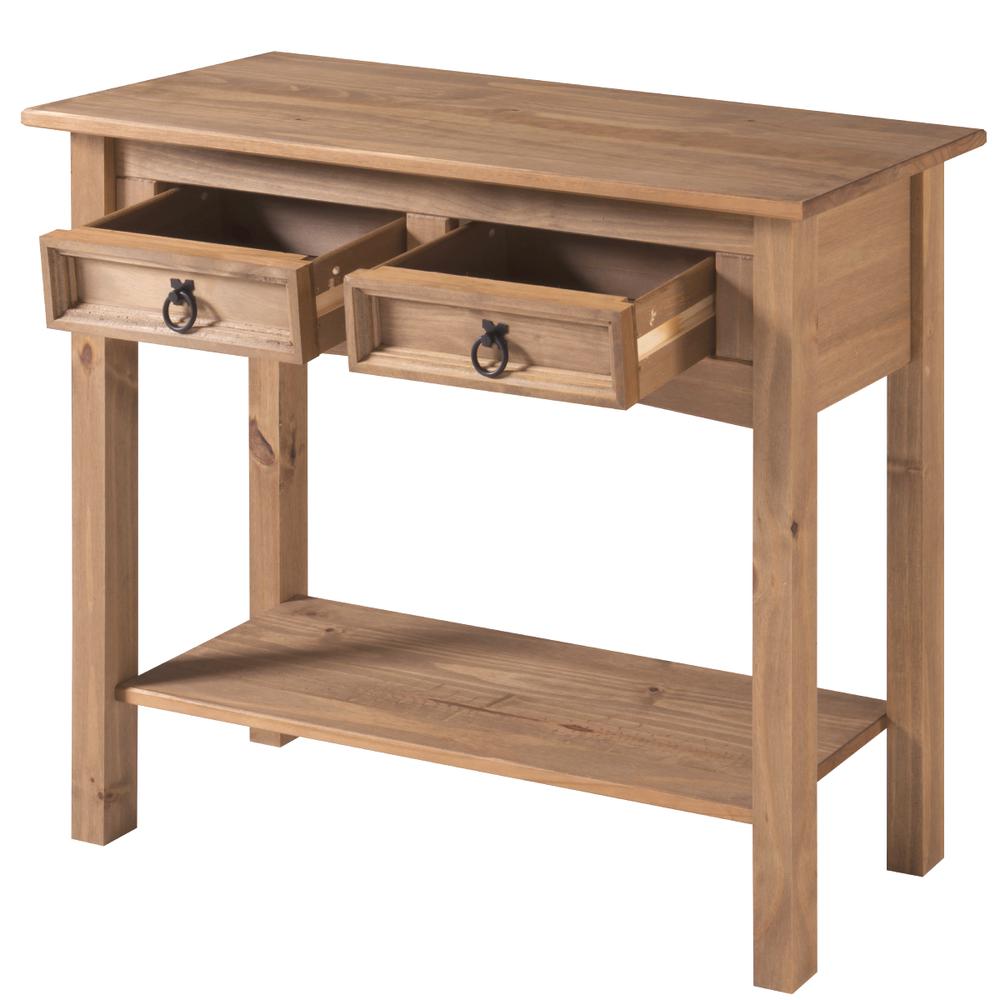 Model COR934 Cottage Series Solid Wood Hall Table in Corona Brown. Picture 4