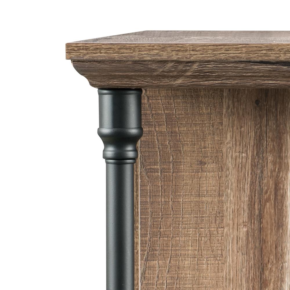 OS Home Model 6592 Contemporary Architecture Media Console in Rough Sawn Birch Finish.. Picture 7