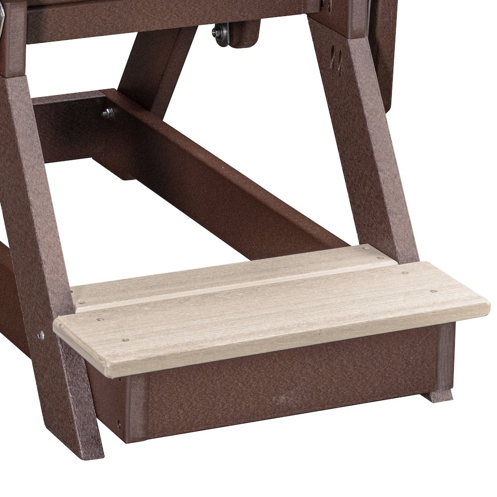 Fan Back Balcony Glider in Birchwood on a Tudor Brown Base. Picture 4