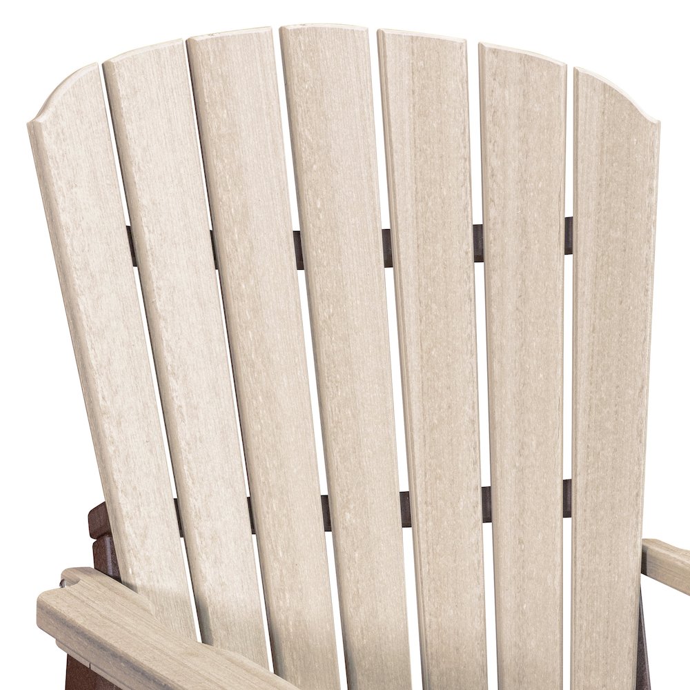 Fan Back Balcony Glider in Birchwood on a Tudor Brown Base. Picture 7