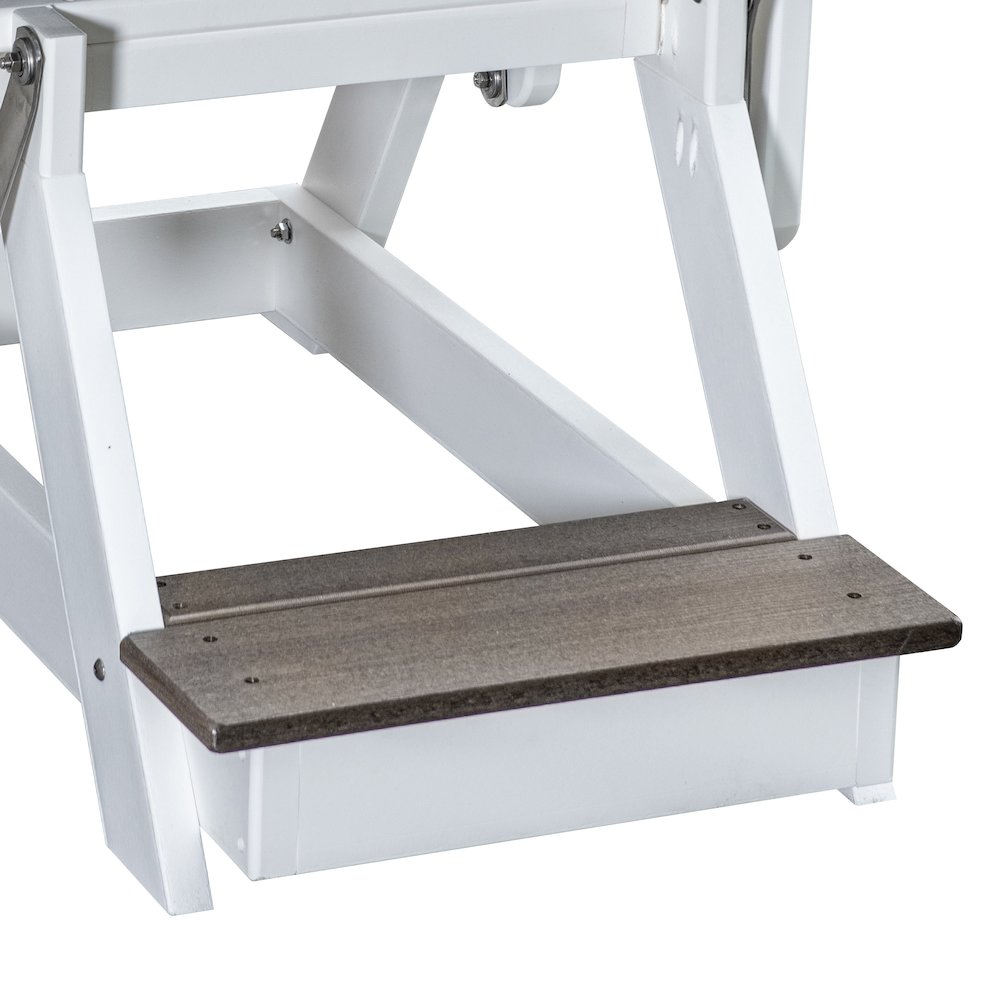 Fan Back Balcony Glider in Coastal Gray on a White Base. Picture 4