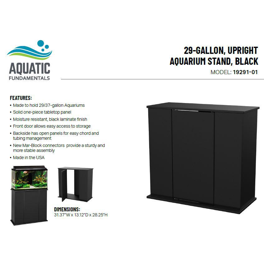 29/37 Gallon Black Upright Aquarium Stand. Picture 8
