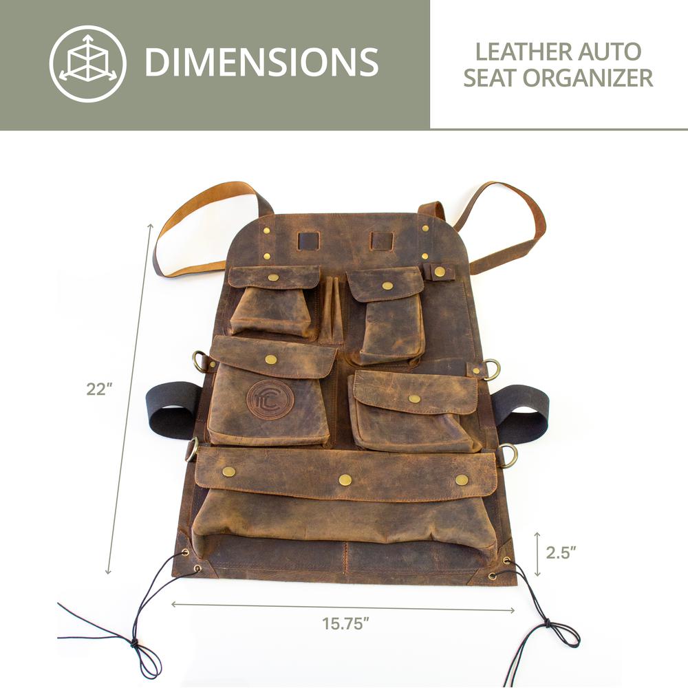 Hunter’s Leather Car Seat Organizer. Picture 4
