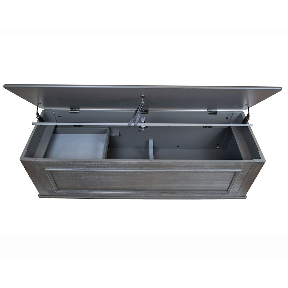 American Furniture Classics Model 548 Hope Chest with Gun Concealment Grey. Picture 8