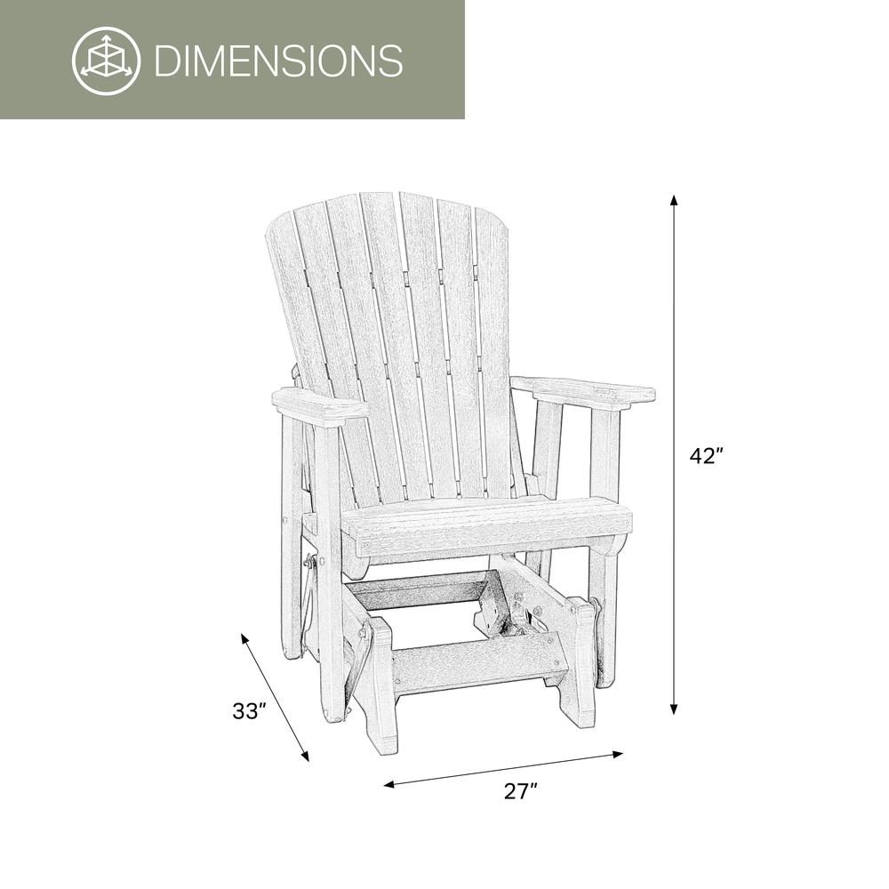 Fan Back Glider and Ottoman Glider in Weatherwood with a Tudor Brown Base. Picture 3
