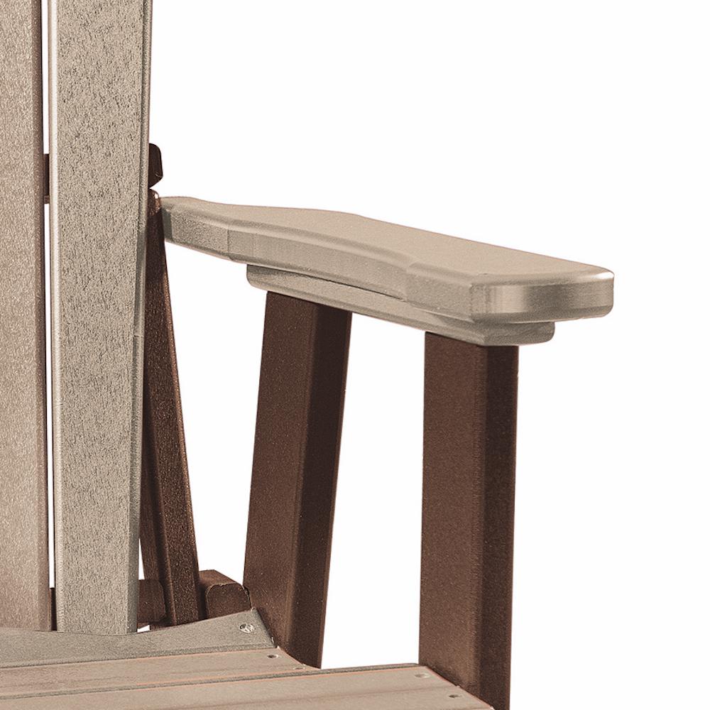 OS Home and Office Model 511WWTB Fan Back Chair in Weatherwood with a Tudor Brown Base, Made in the USA. Picture 4