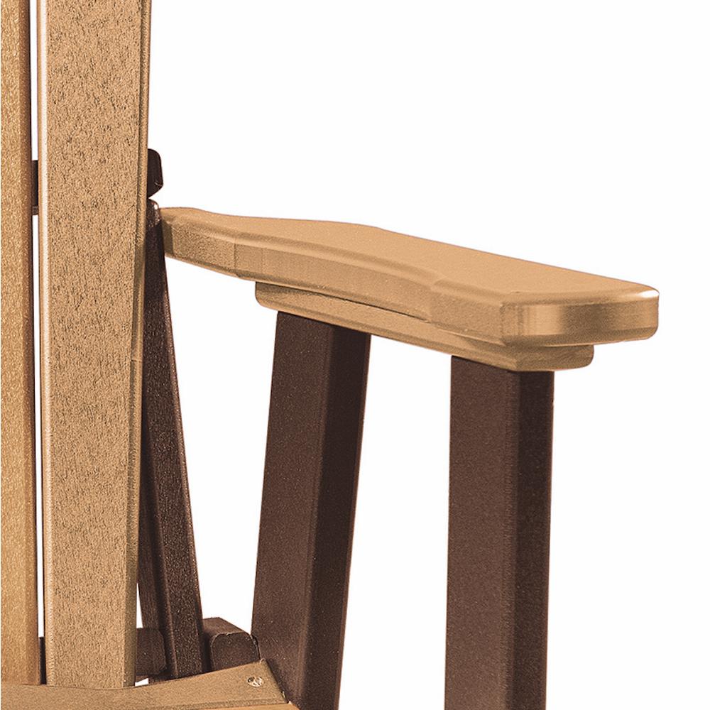 Fan Back Swivel Glider in Cedar and Tudor Brown. Picture 4