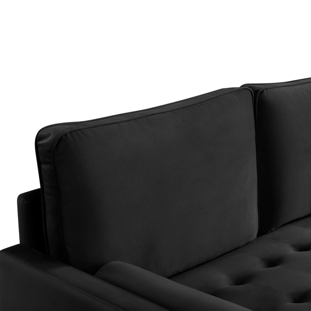 69 Inch Wide Upholstered Two Cushion Sofa with Bolster Pillows. Picture 7