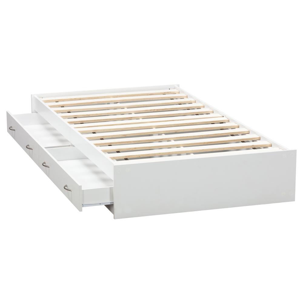 Twin Sized White Mates Bed with Two Drawers. Picture 3