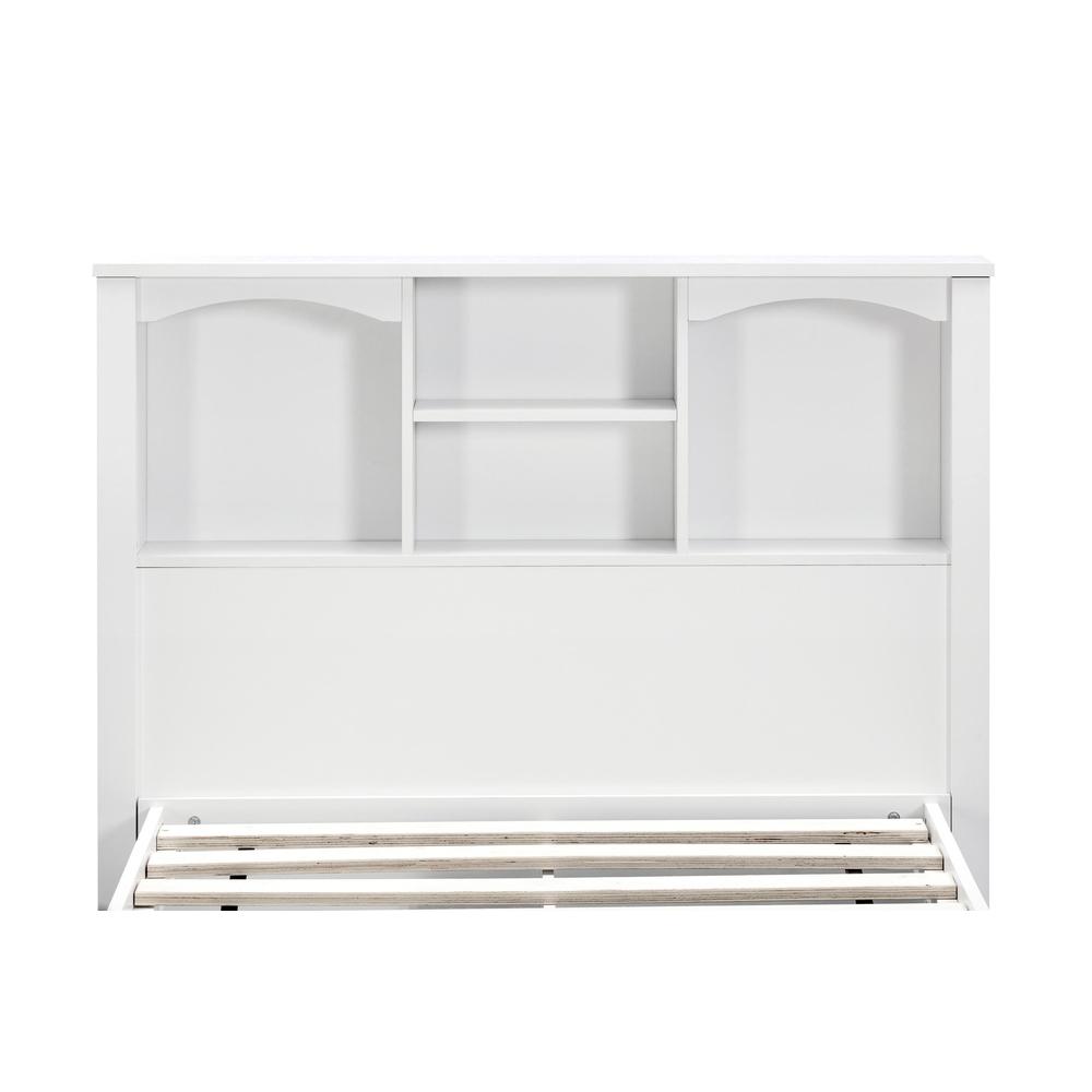 Twin Sized White Bookcase Headboard. Picture 1